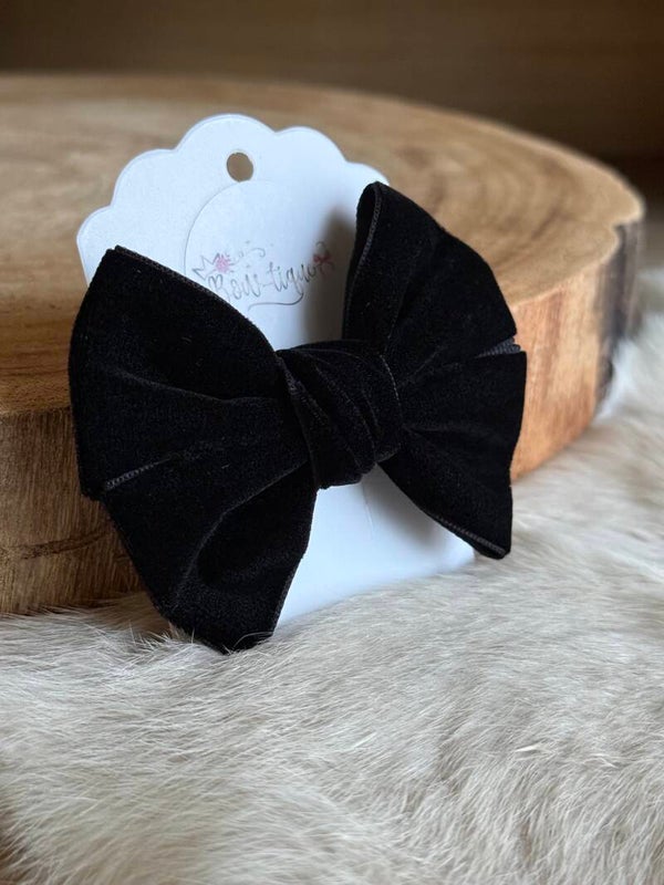 Fluwelen Strik Zwart