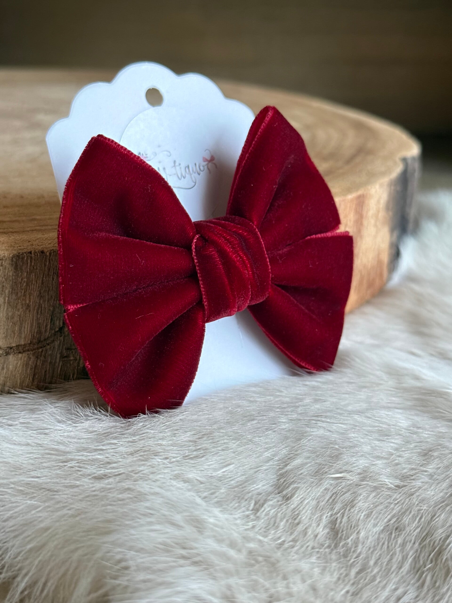 Fluwelen Strik Bordeaux