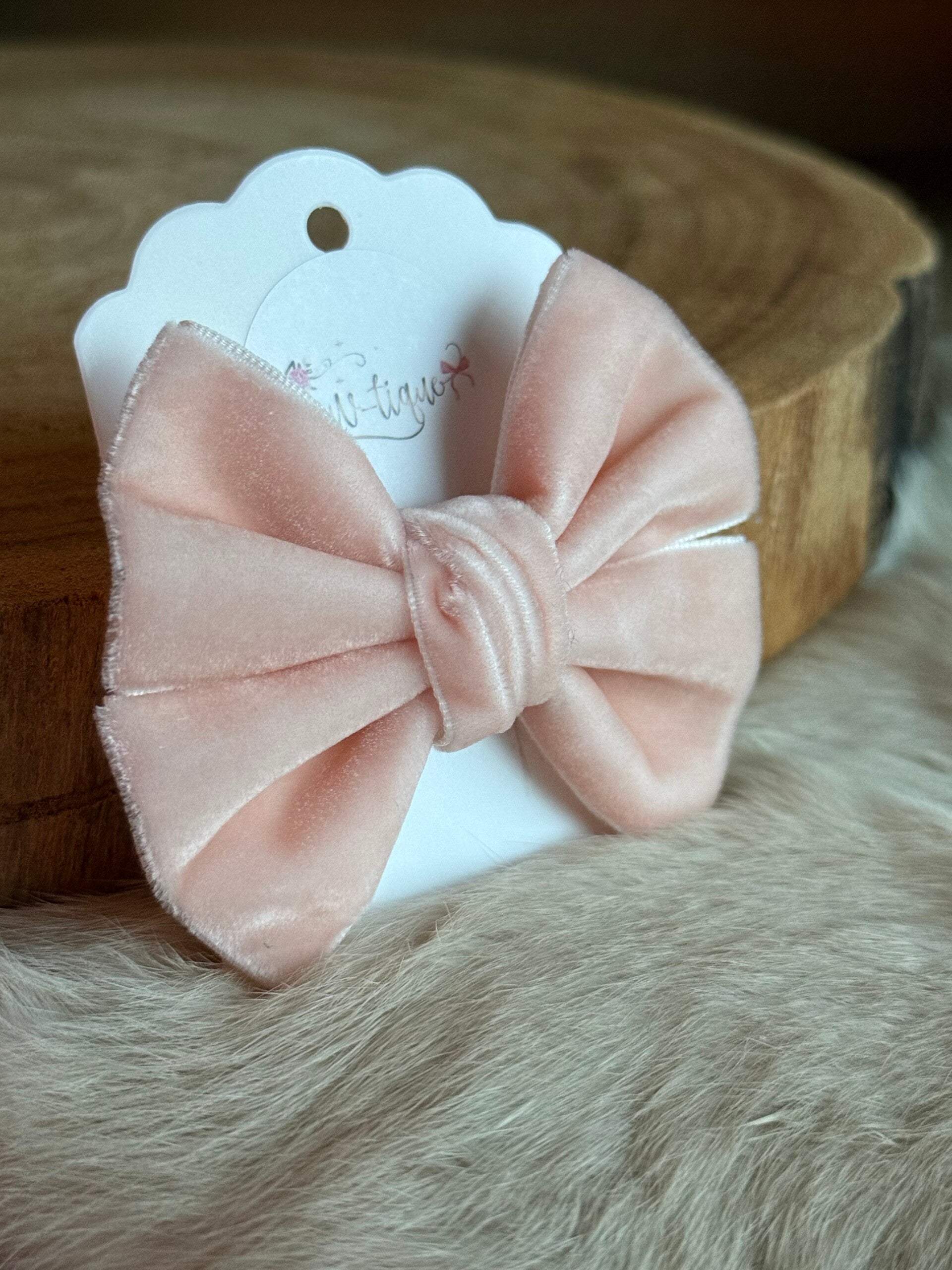 Fluwelen Strik Ice Pink