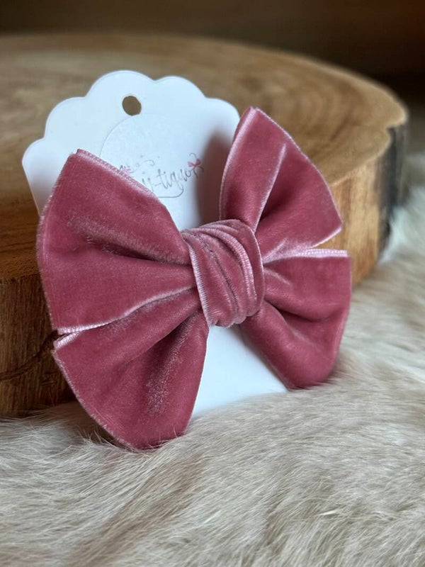 Fluwelen Strik Old Rose