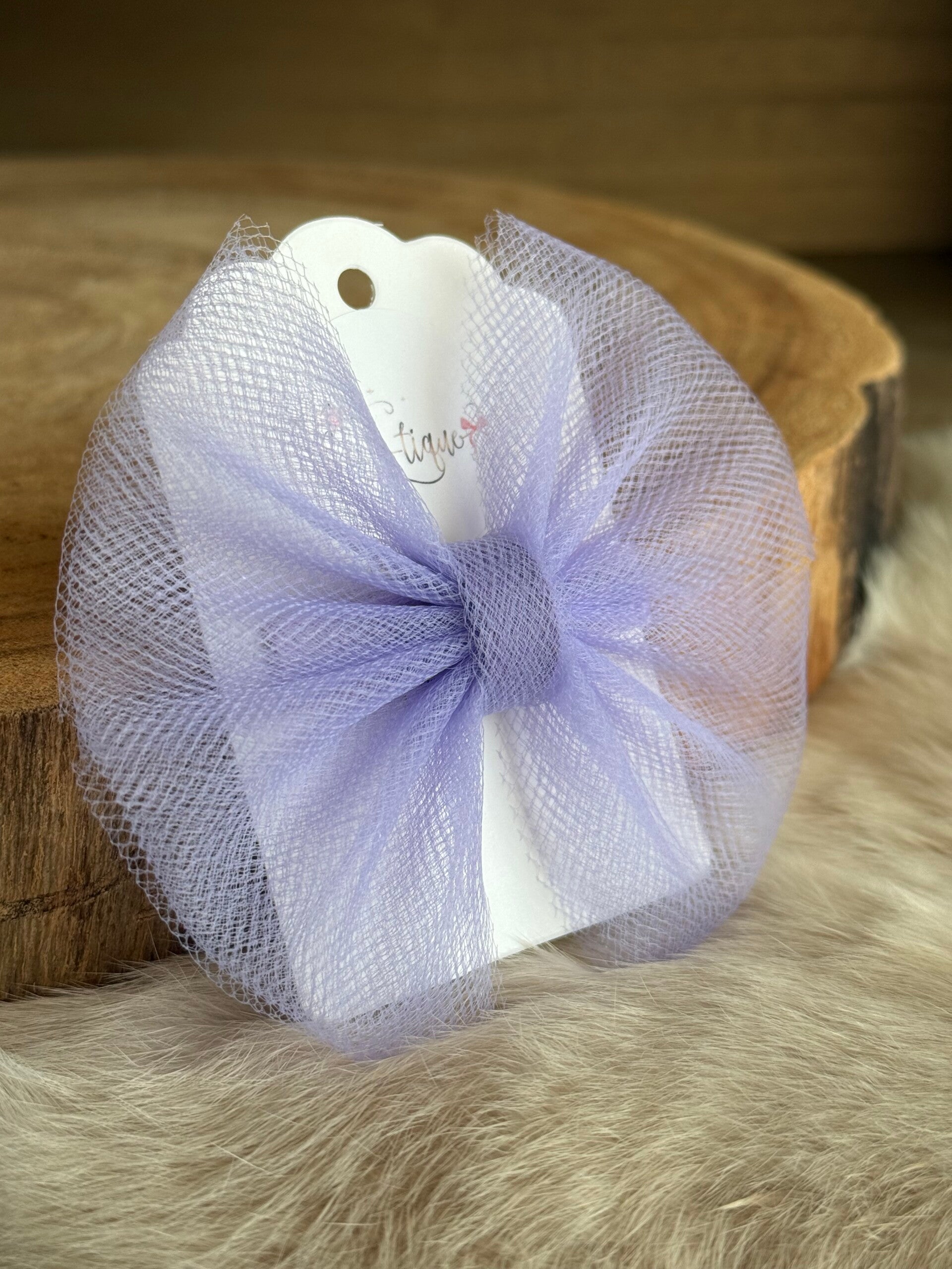 Tulle strik effen Lavendel