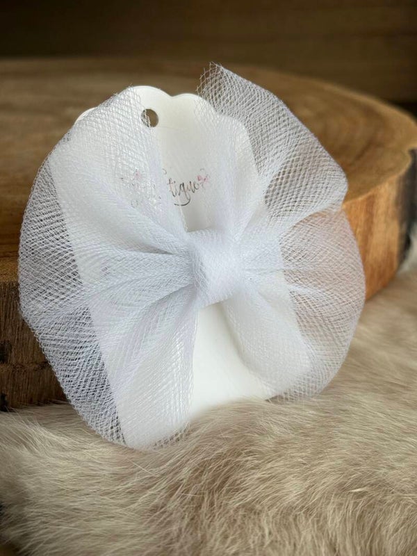 Tulle strik effen White