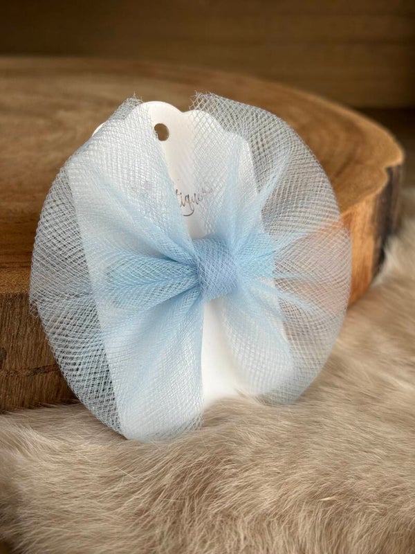 Tulle strik effen Periwikle