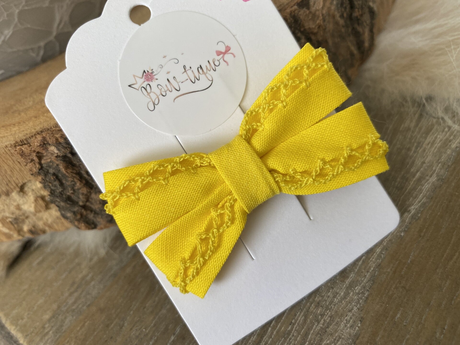 Katoenen Strik Kantje Yellow