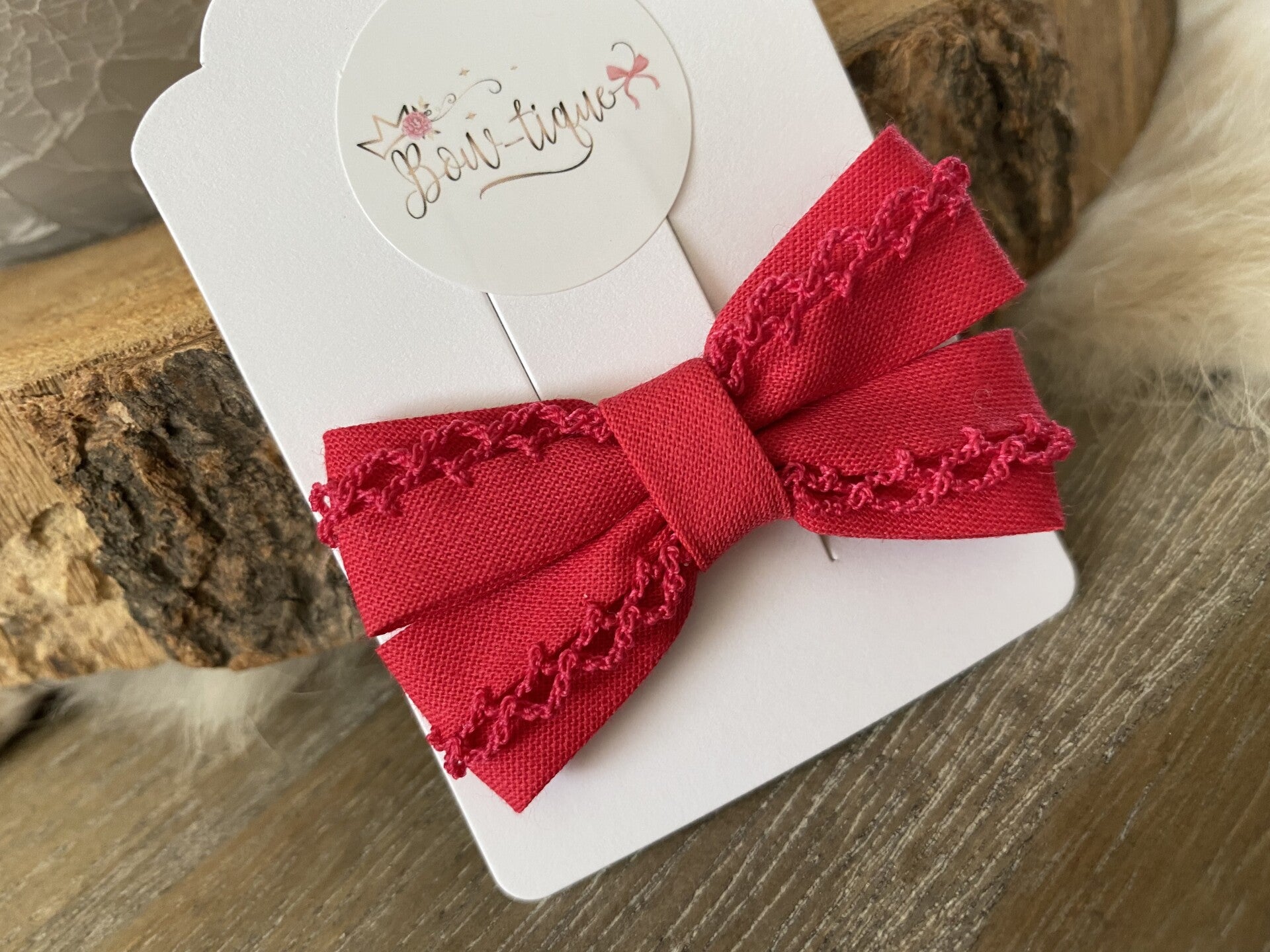 Katoenen Strik Kantje Punch Pink