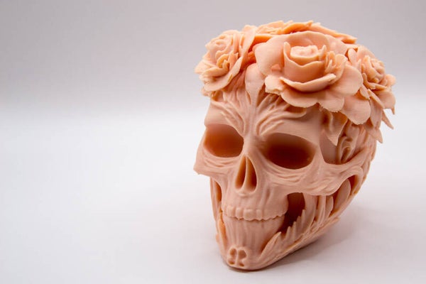 3D rozen skull Flesh collor