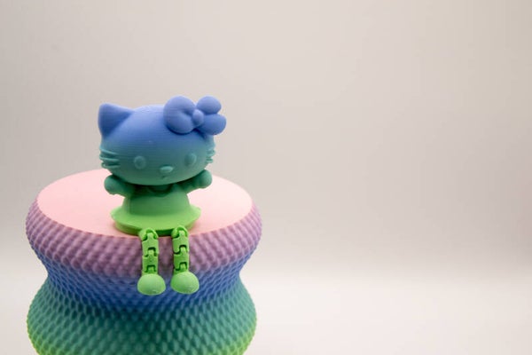 3D Rainbow Hello kitty flexi 6cm