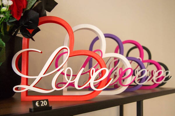 3D Love hart home decoratie