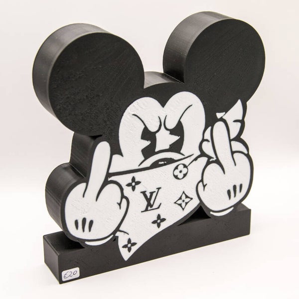 3D Gangster mickey lamp incl RBG Led met usb aansluiting