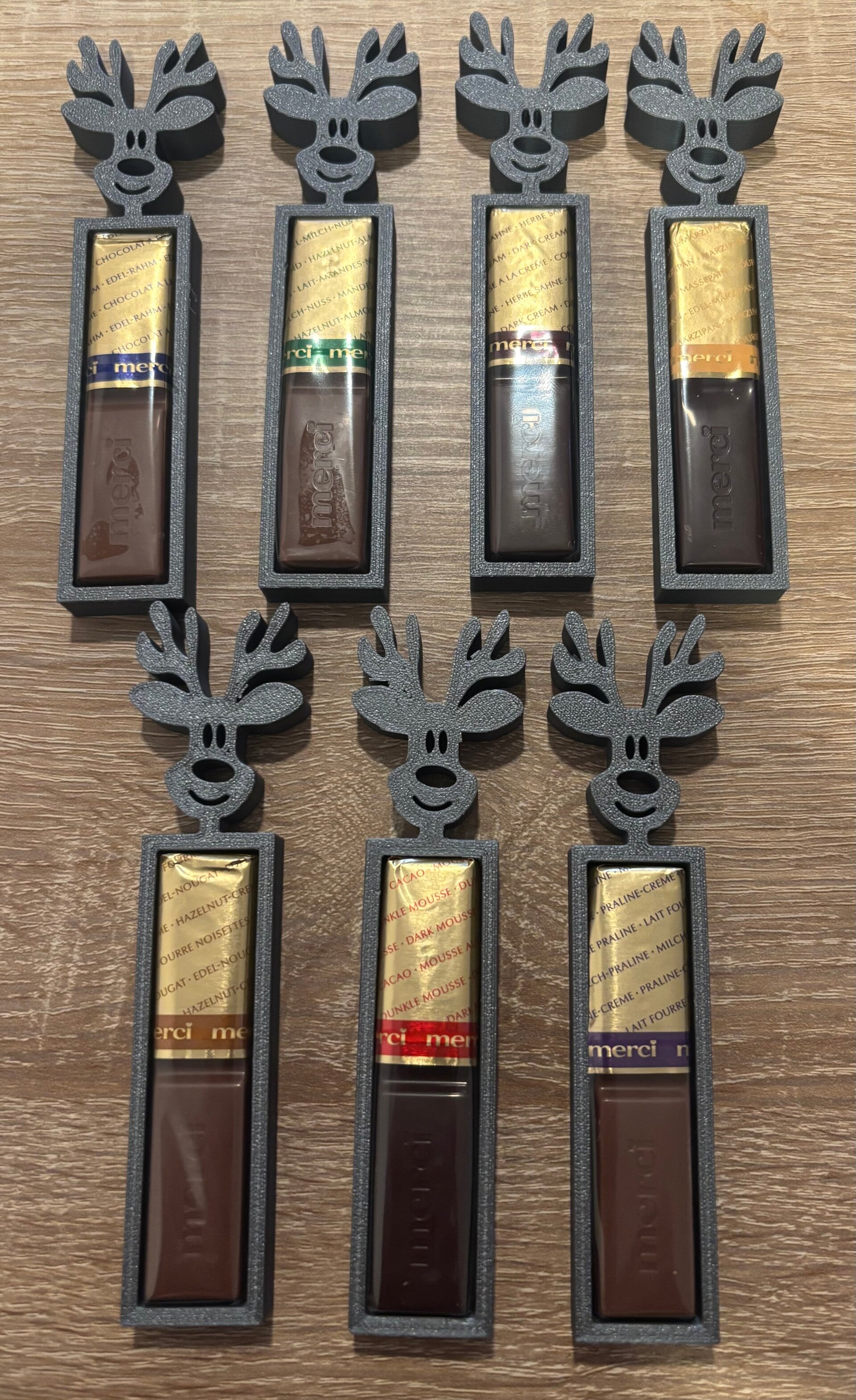 3D rudolph cholade houder incl merci chocolade