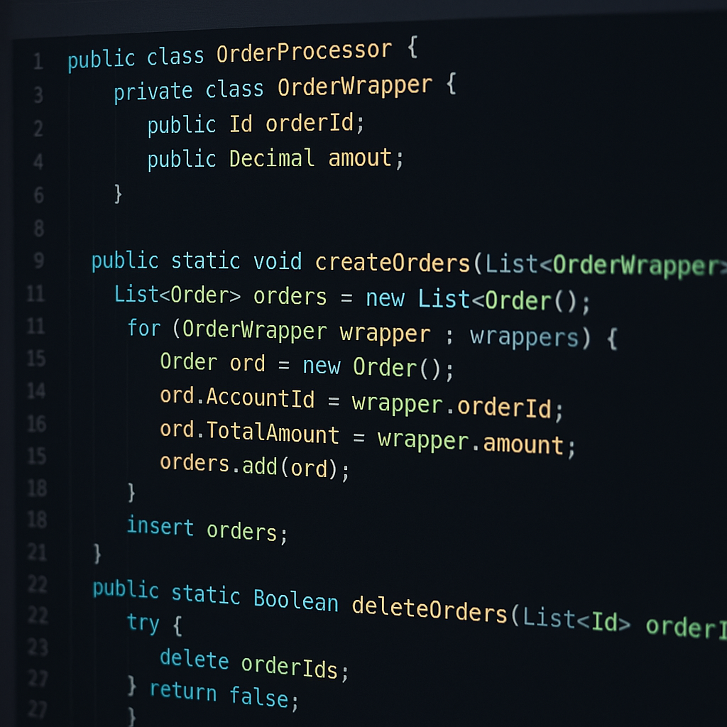 programmation apex salesforce