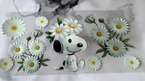 Snoopy and daisies