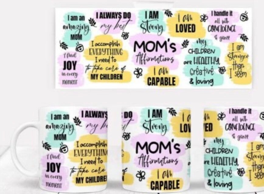 💖 Empower Your Day with the MOM Positive Affirmations Mug! 💖