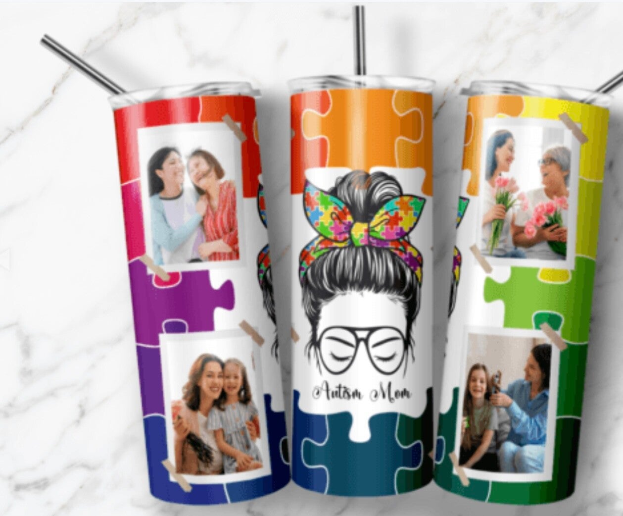 Autism Photo 20oz Tumbler – A Meaningful Gift of Awareness and Love