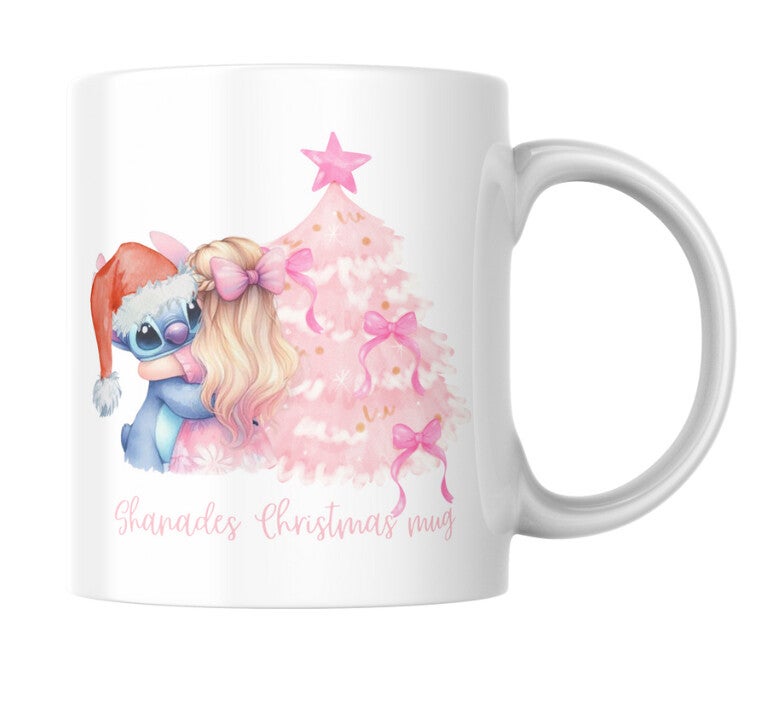 The stitch personlised Christmas mug