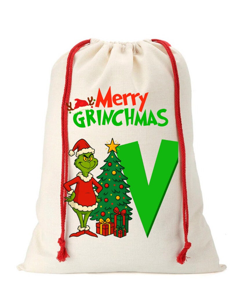 The grinch Christmas sack