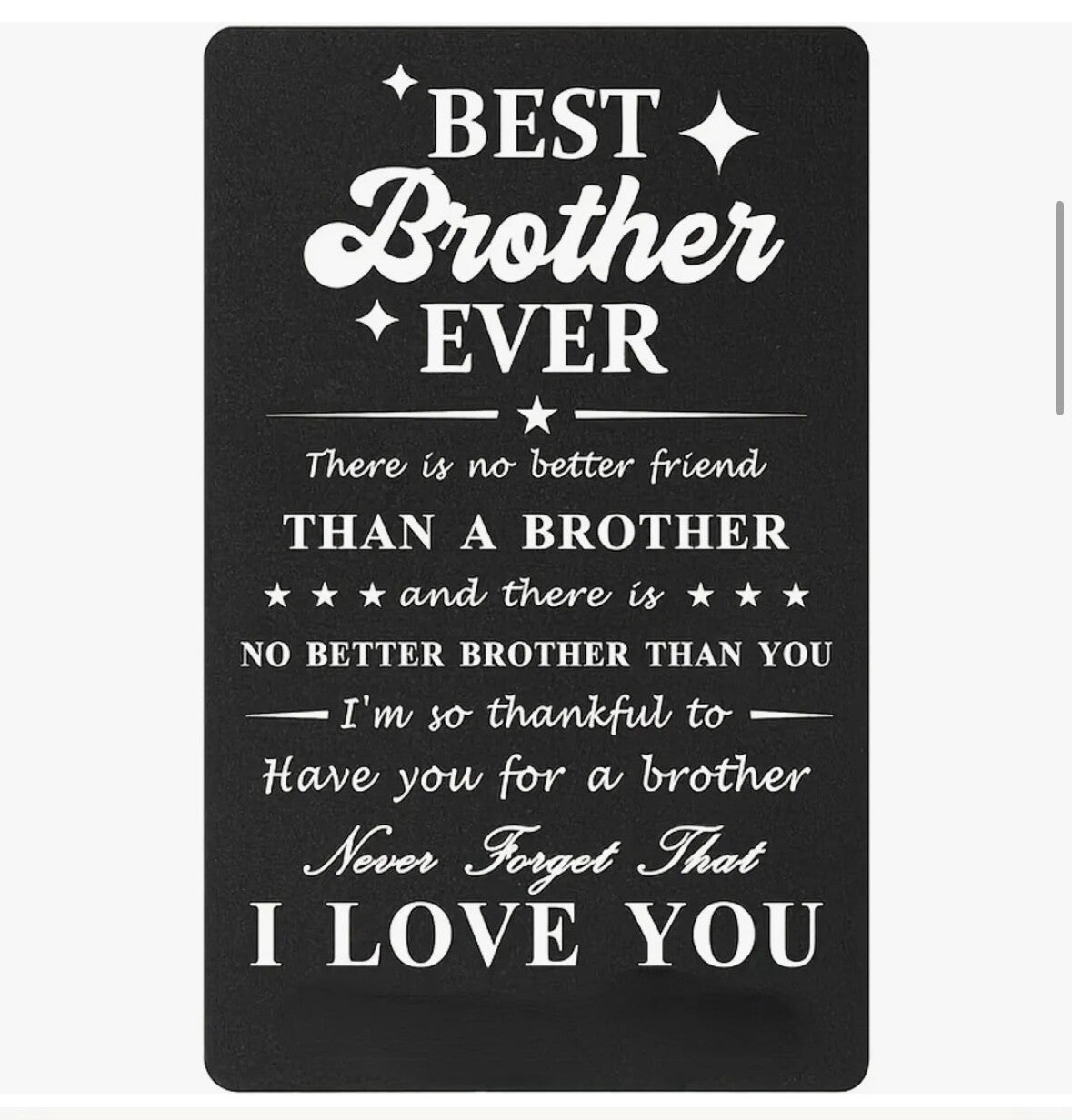 Best Brother Ever Wallet Card Insert – A Heartfelt Reminder