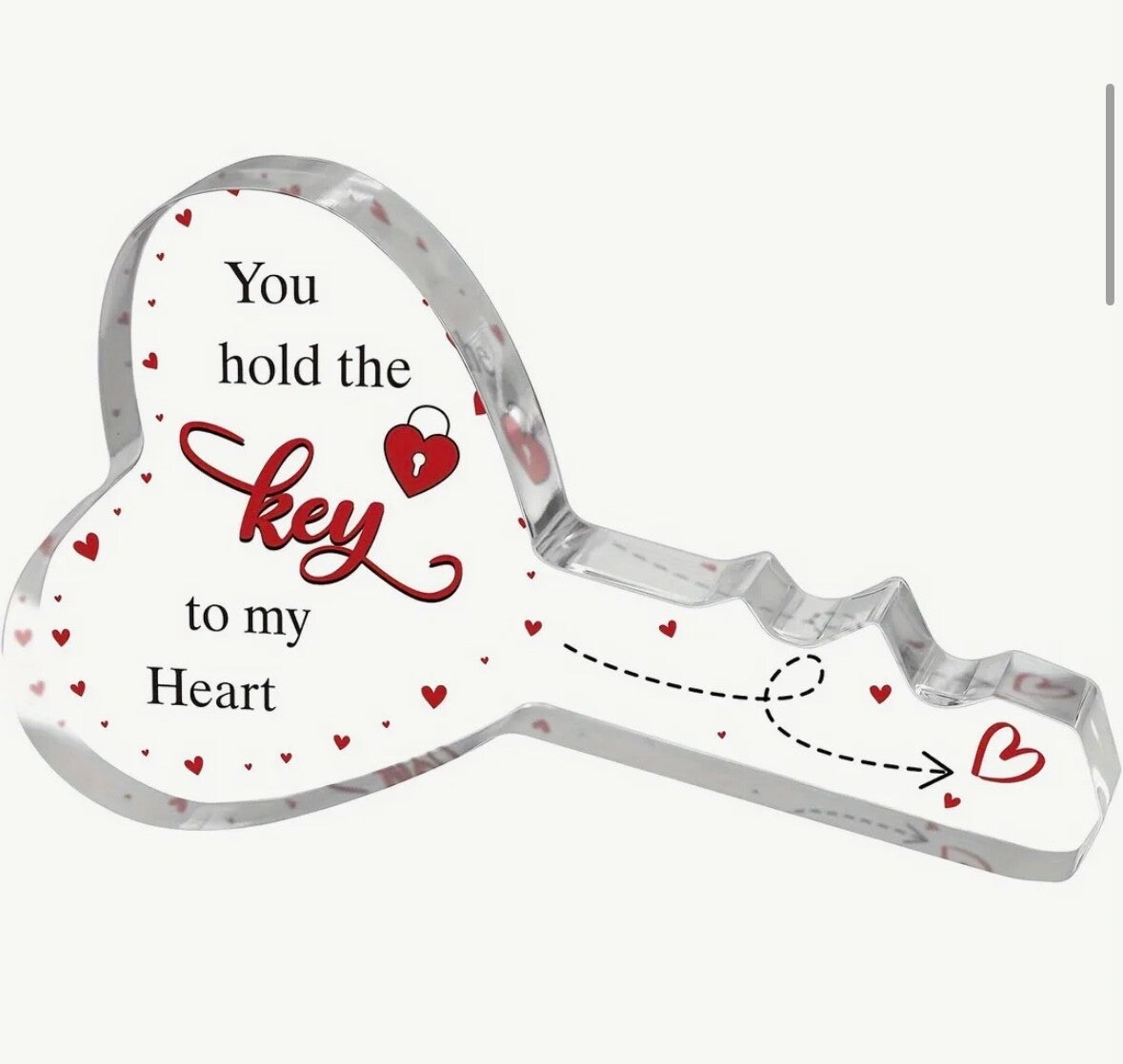 You Hold the Key to My Heart Acrylic Key – A Symbol of Love