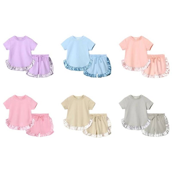 Ruffle shorts and tee set