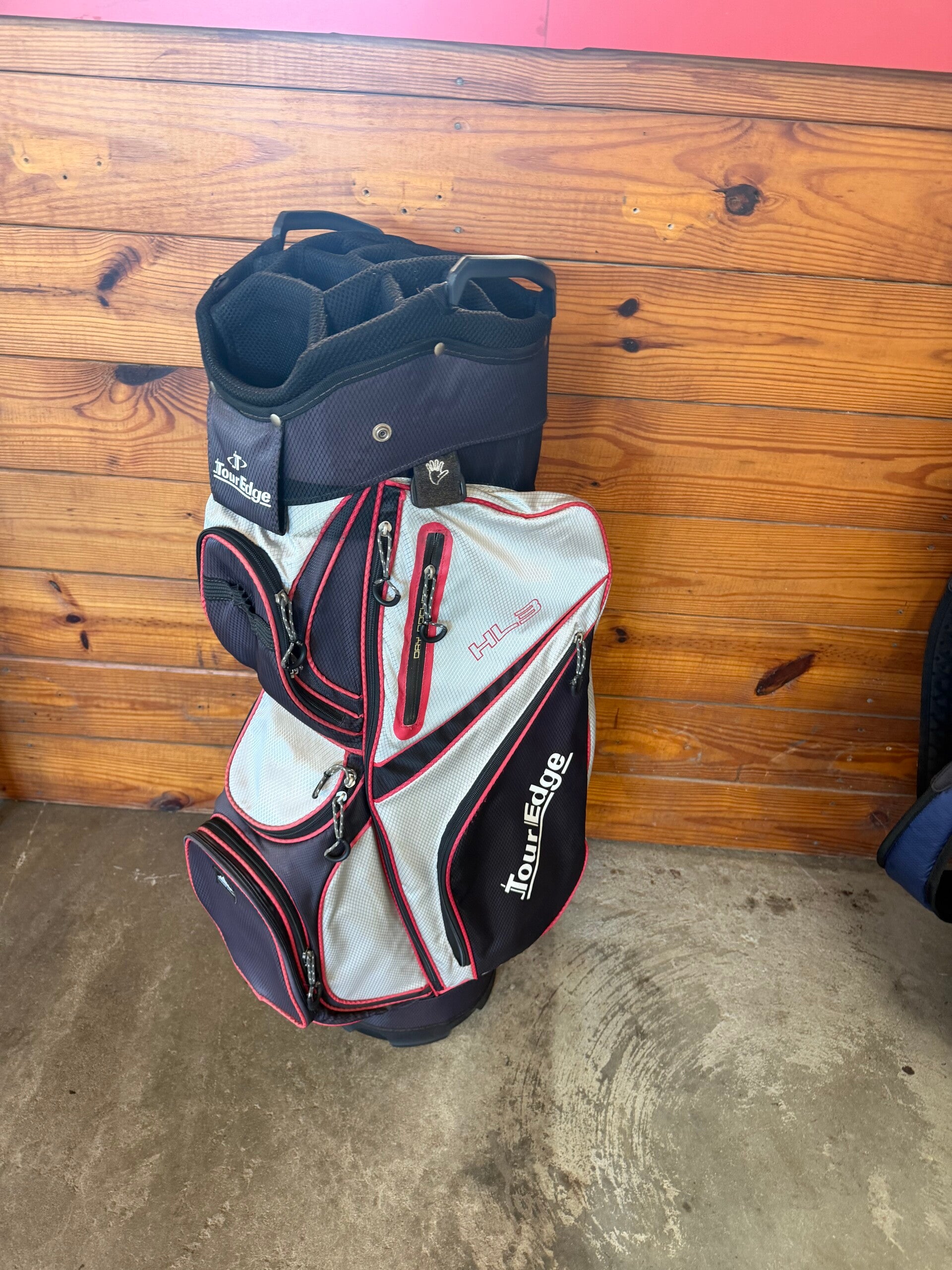 Tour Edge HL3 Golf Cart Bag Black/Silver/Red