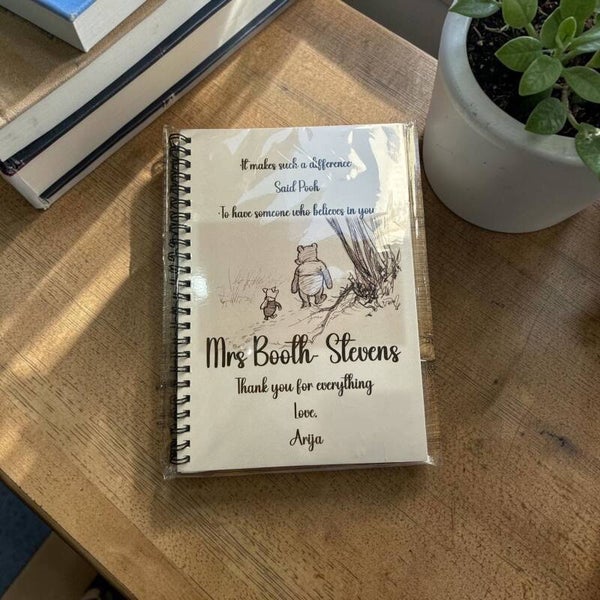 Personalised notebook for teacher A5 size