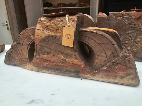 Handgesneden Houten Kandelaar uit India – 40 cm