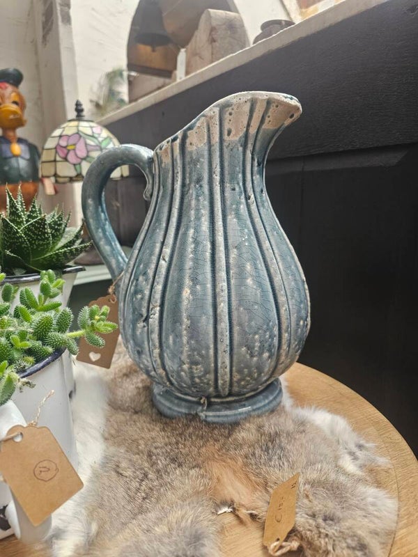 Decoratieve Brynxz Kan – Blauw Patina | H 30 cm