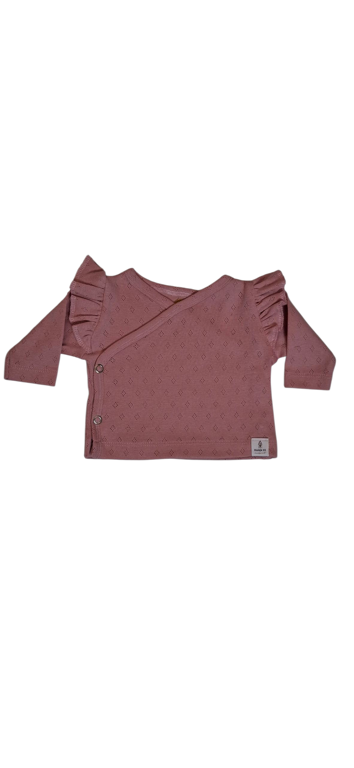 Overslagshirt pointelle roze