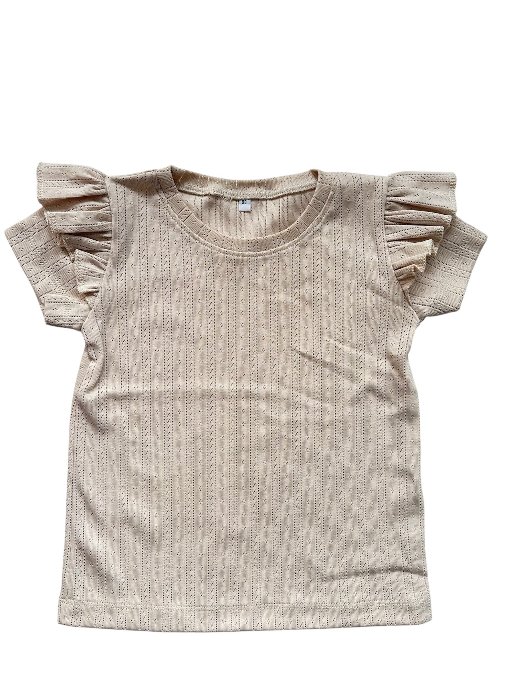 T shirt Pointelle ecru