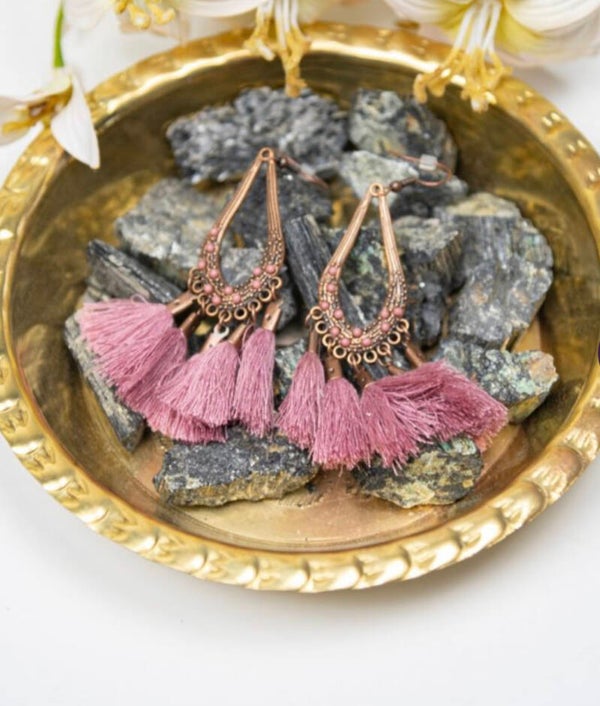 Oorbellen Bohemia Pink