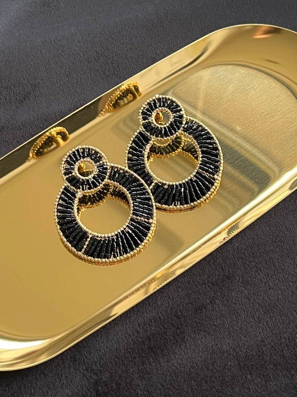 Statement Oorbellen kraaltjes zwart