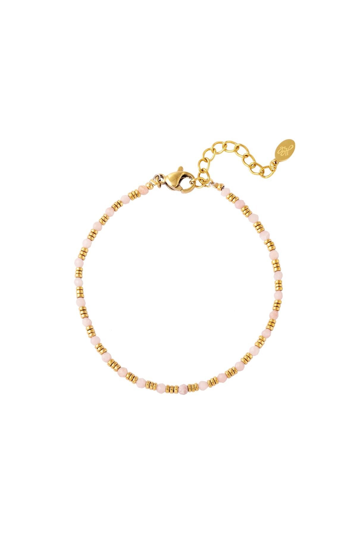 Armband met roze en gouden details