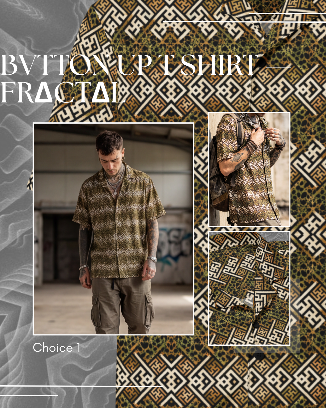 BVTTON UP T SHIRT — FRΔCTΔL