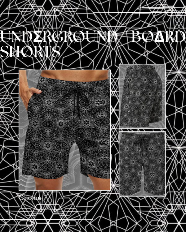 UNDΣRGRØUND BØΔRD SHØRTS
