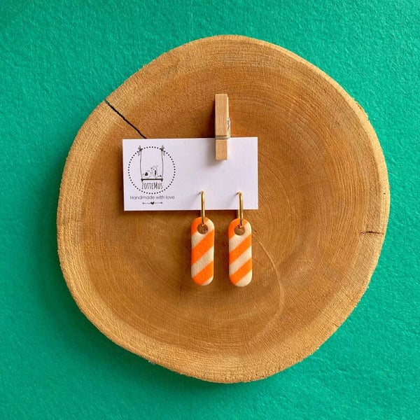 Too Sweet Creole Oval Orange Stripe