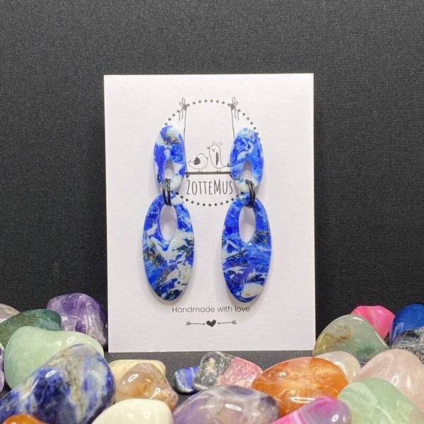 No One Knows Lapis Lazuli Double Open Oval