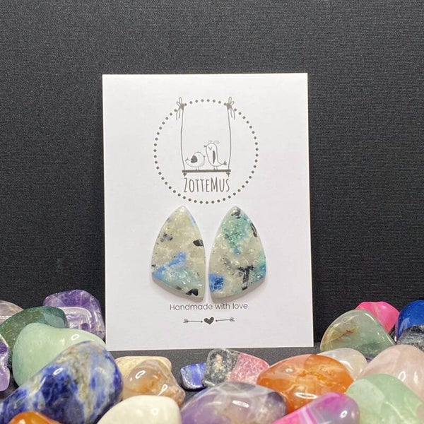 No One Knows Rainbow Moonstone Stud Triangle