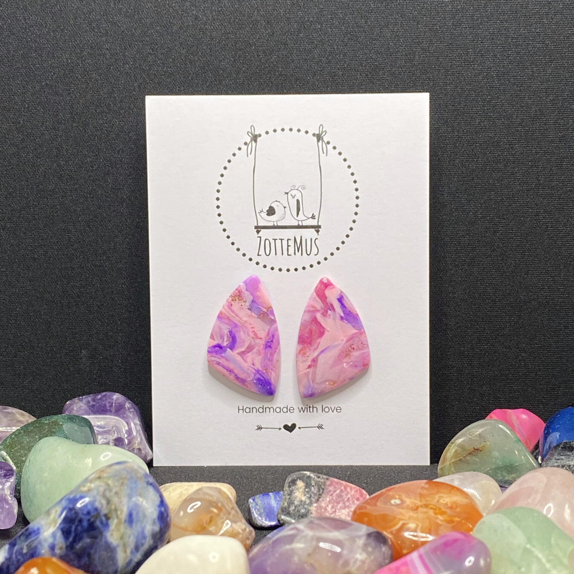 No One Knows Amethist Stud Triangle