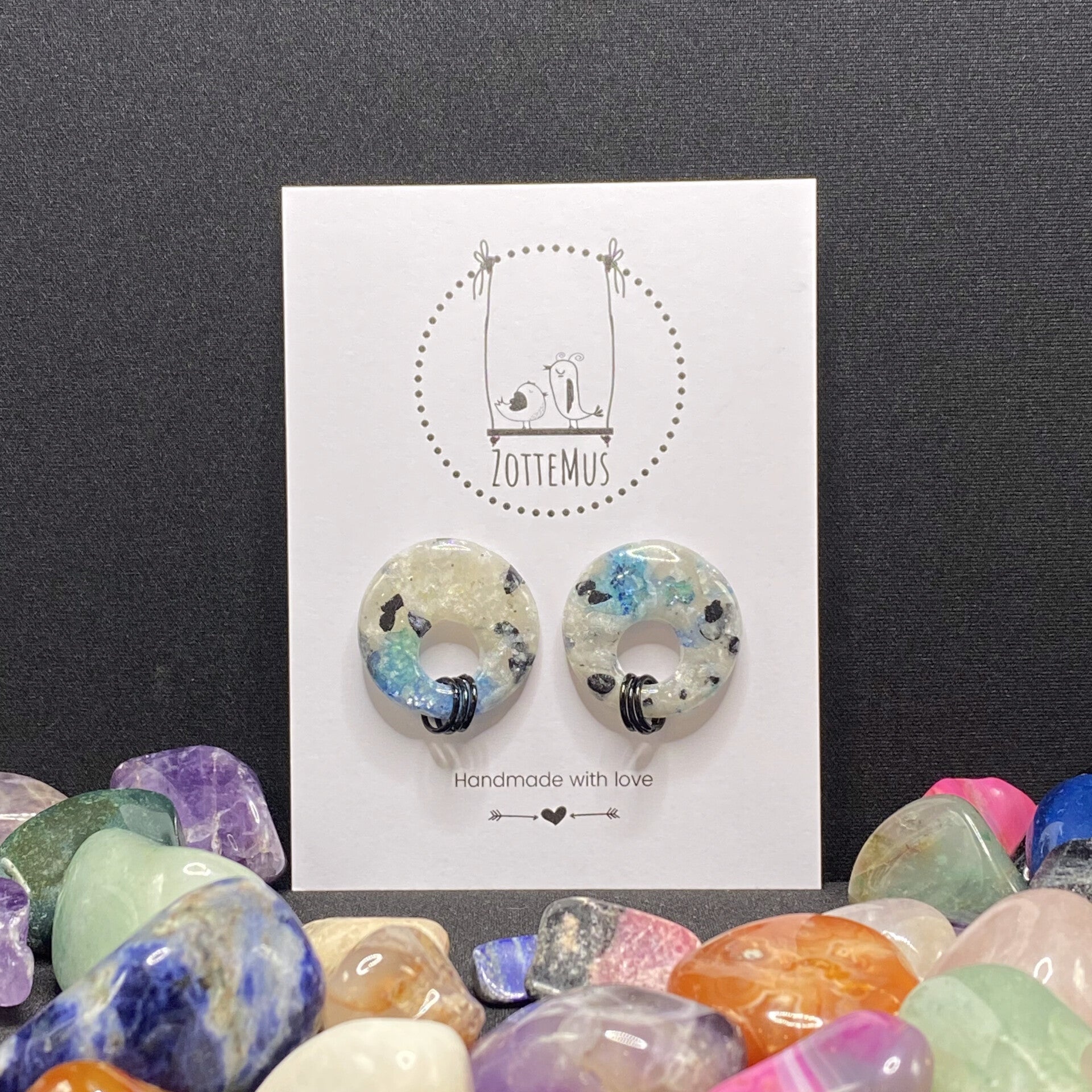 No One Knows Rainbow Moonstone Stud Rings