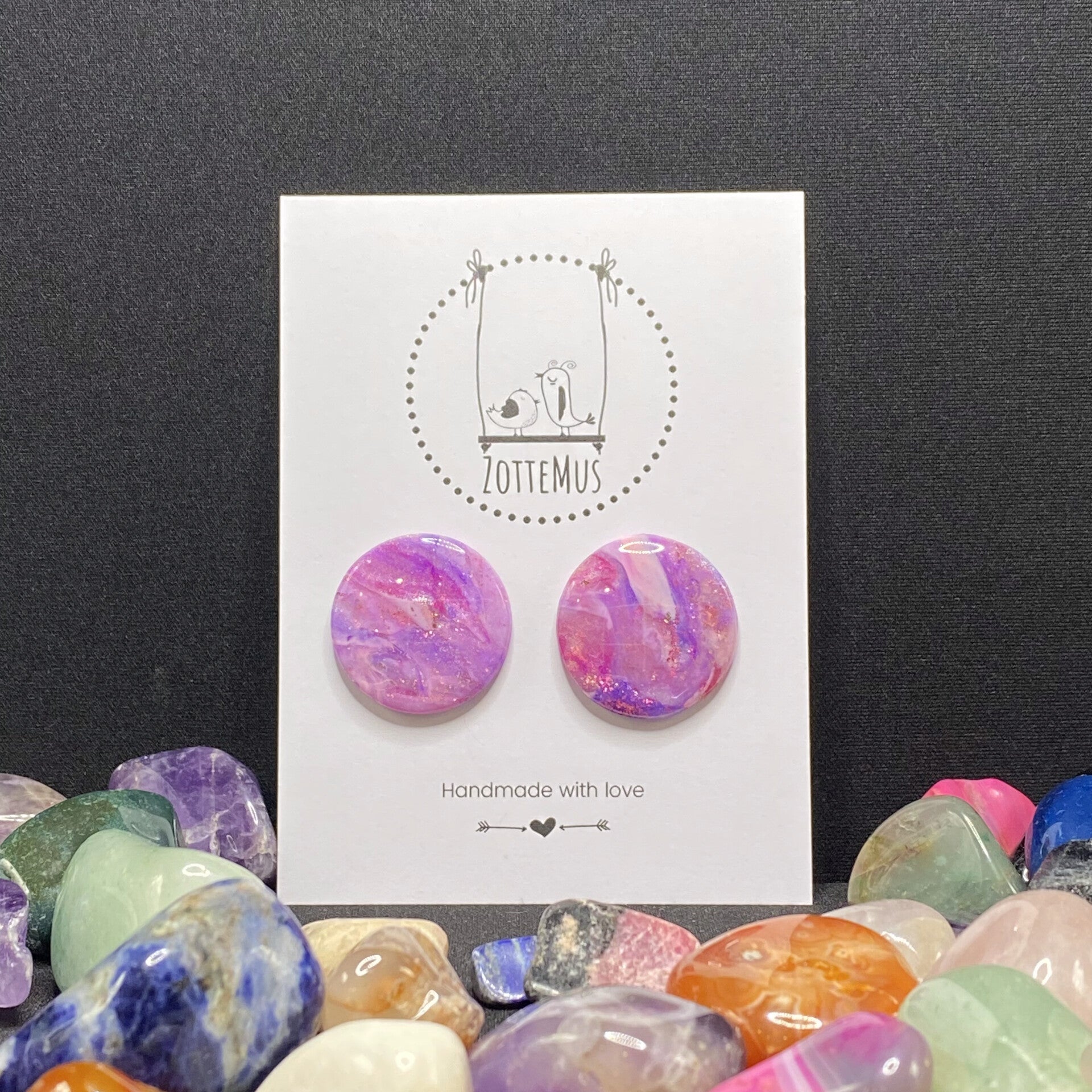 No One Knows Amethist Stud Extra Large 2