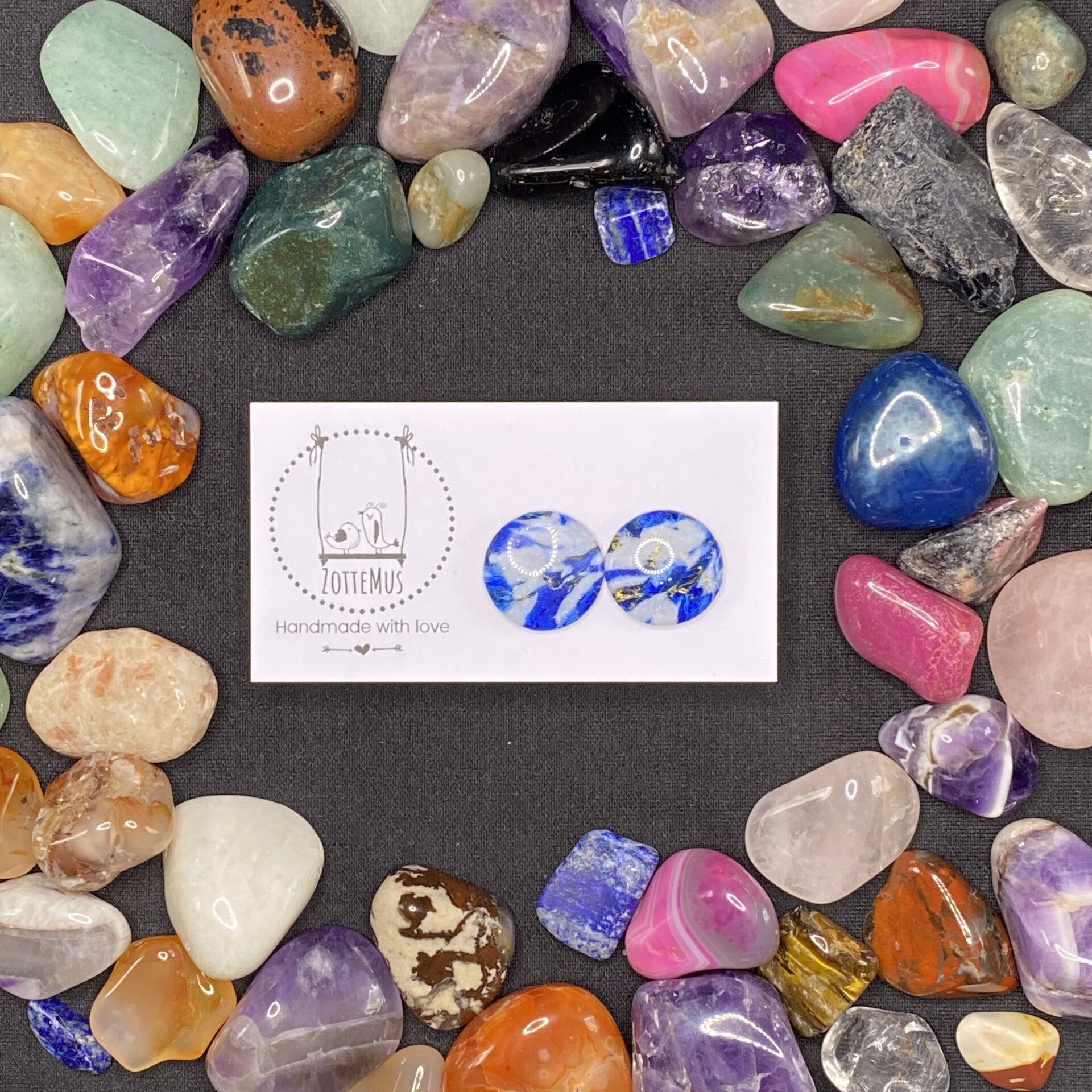 No One Knows Lapis Lazuli Stud Large