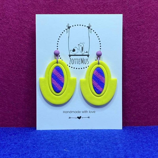 Pump Up The Jam Framed Oval Yellow