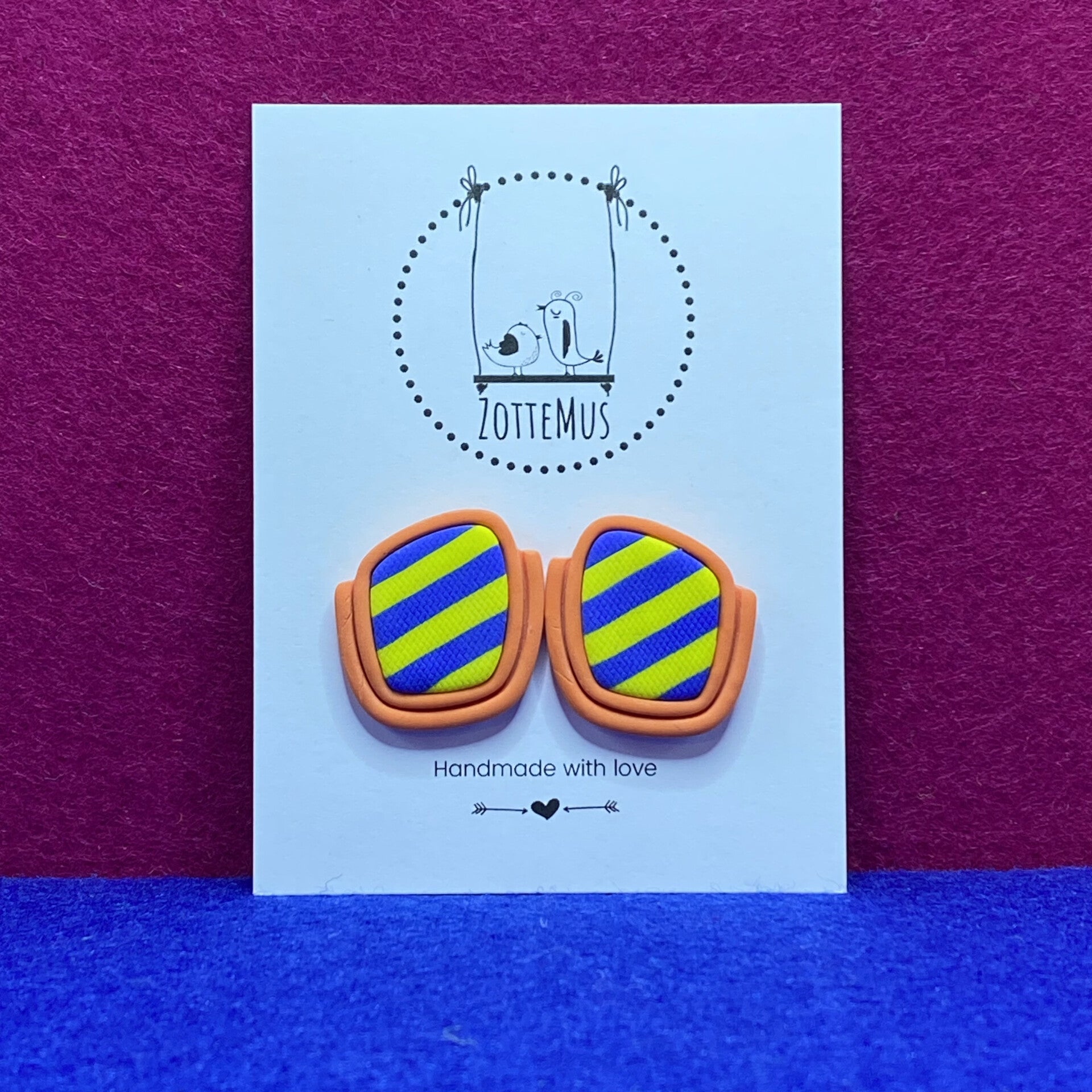 Pump Up The Jam Framed Stud Orange