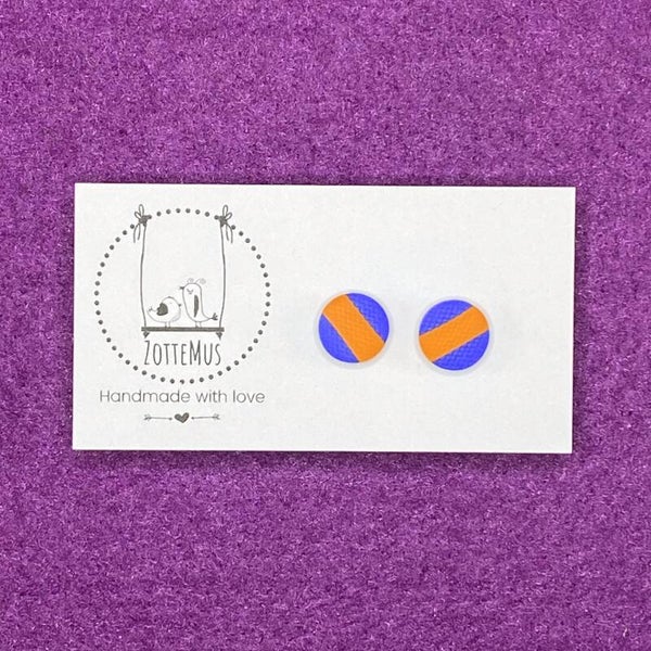 Pump Up The Jam Stud Round Blue Orange