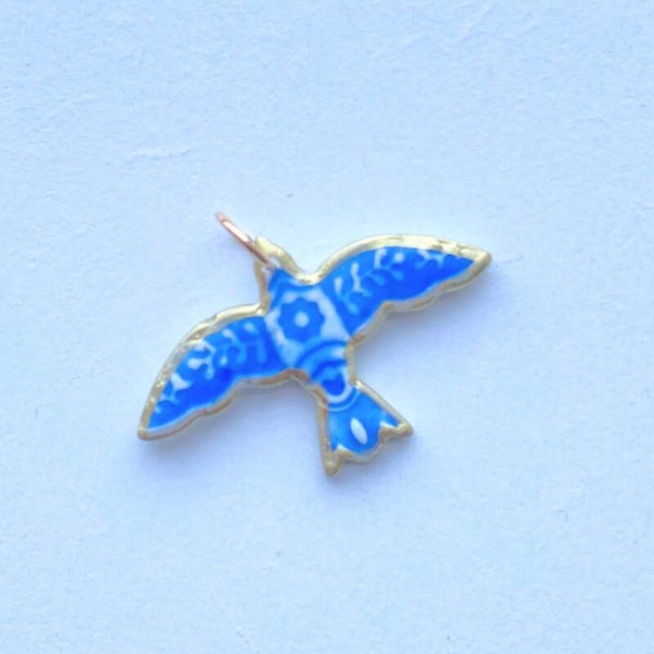 Riptide Charm Bird Blue Gold