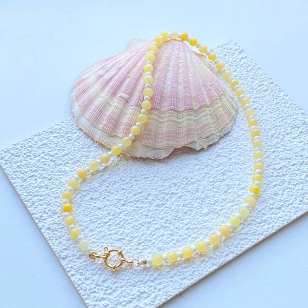 Riptide Necklace Soft Yellow