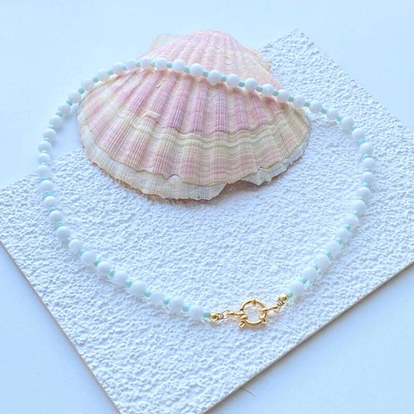 Riptide Necklace White Mint