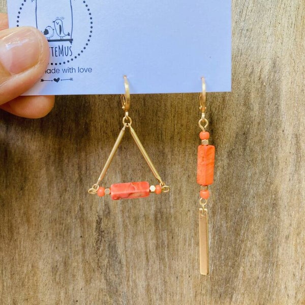 Gemstone Mismatch Neon Orange