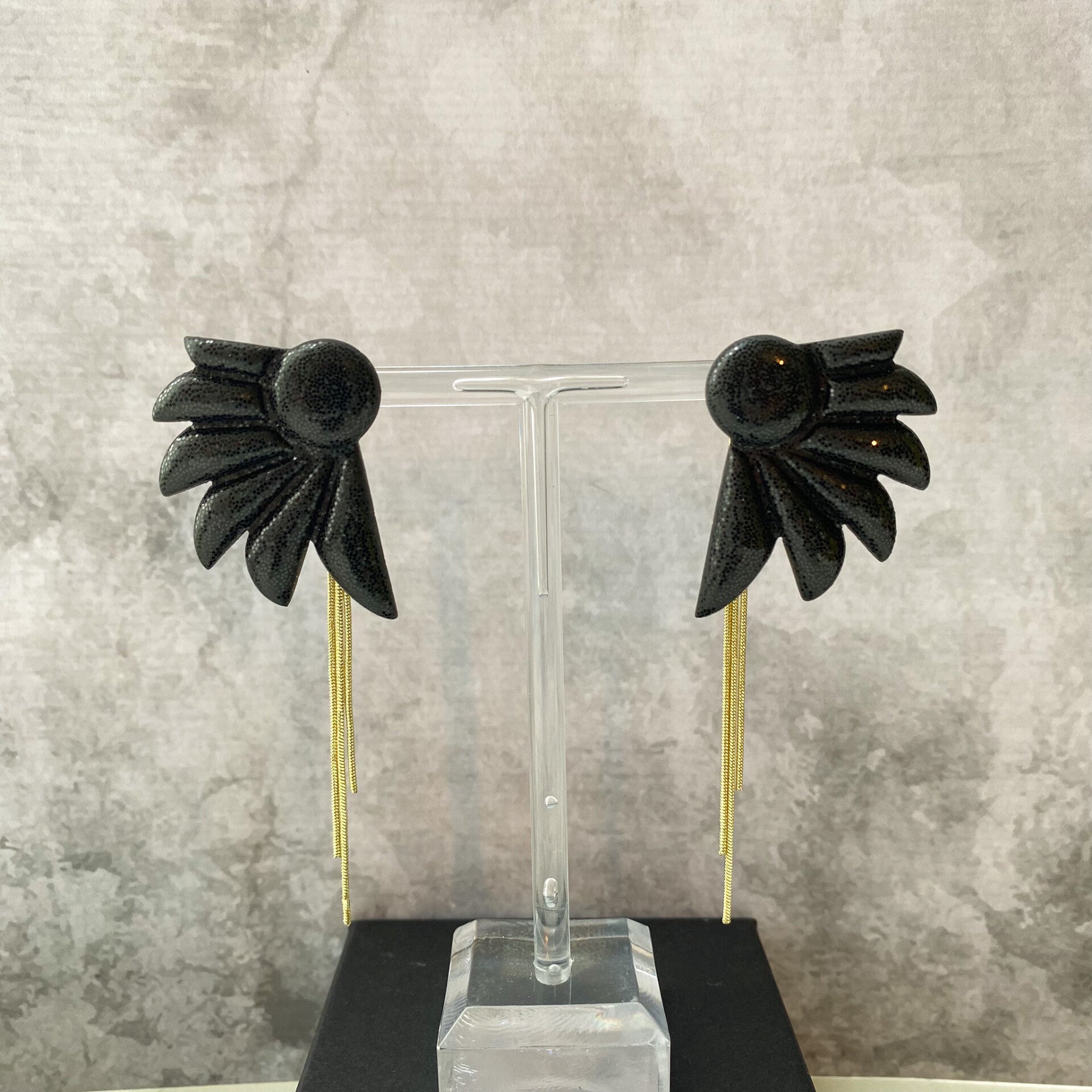 Rebel Stud Wide Wings Glitter Tassel