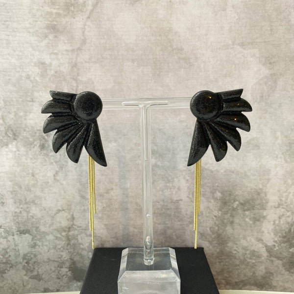 Rebel Stud Wide Wings Glitter Tassel